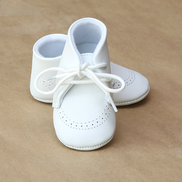 White leather infant store shoes