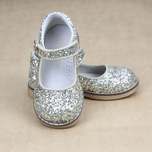 Natasha Holiday Glitter Mary Janes for Toddler Girls – Petit Foot